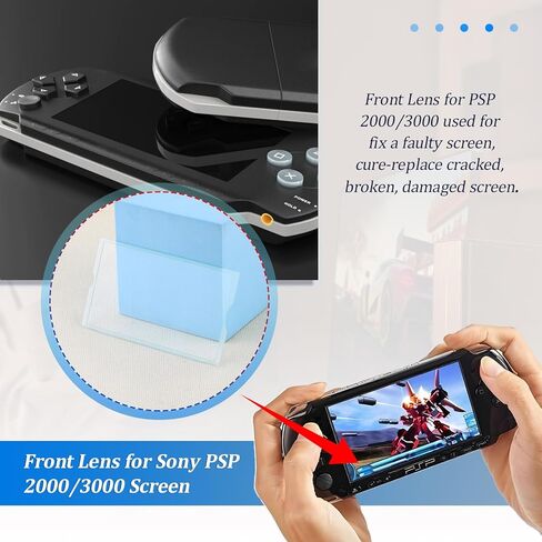 Front Glass Lens for PSP 1000/2000/3000 Touch Screen Outer Lens Cover Panel Front Display Replacement (No LCD and Touch Digitizer) in Saudi Arabia