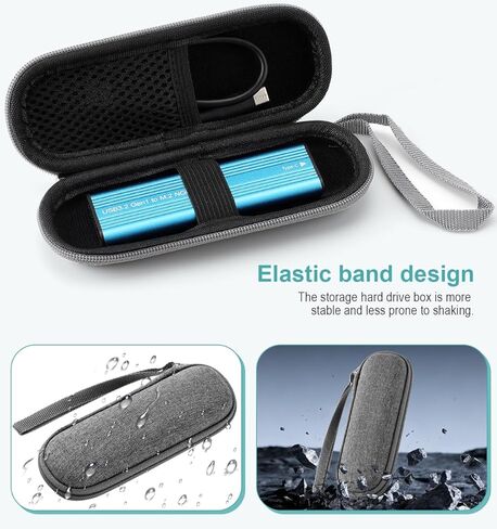 External Hard Drive Case for M.2 2280 2260 2242 2230 Case,M.2 SSD Holder Storage,EVA Portable Carrying Case with Water-Resistant and Dust Proof (Grey) in Saudi Arabia