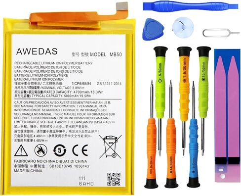 MB50 Battery Replacement 5000mAh (Upgraded) for Motorola Edge 2021 XT2141 XT2141-2 Moto Edge 5G UW 2021 XT2141-1 Moto Edge S30 Moto G200 Battery and Repair Tool Kits in Saudi Arabia