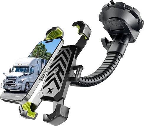 حامل هاتف السيارة Bracketron X-Lock عالي التحمل للشاحنة - حامل هاتف لسيارتك مع أمان XGrip ذو 4 نقاط للزجاج الأمامي ولوحة القيادة - متوافق مع iPhone وAndroid in Kuwait