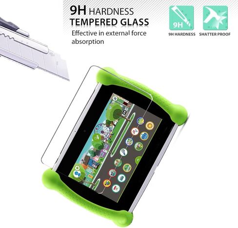 Compatible with Leapfrog LeapPad Academy Tablet 7 inch Tempered Glass Screen Protector - 2 Pack, Case Friendly, 9H Hardness, HD Clear, Anti-Scratch, Bubble Free, Anti-Fingerprint in Kuwait