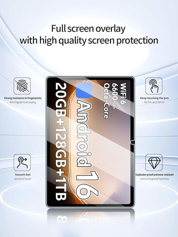 واقي شاشة لجهاز SHARECLOUD P10_T Android 16 مقاس 10.1 بوصة، مضاد للخدش بصلابة 9H حساسة للمس، حواف مستديرة 2.5D خالية من الفقاعات، سهل التركيب، عبوتان. in Kuwait