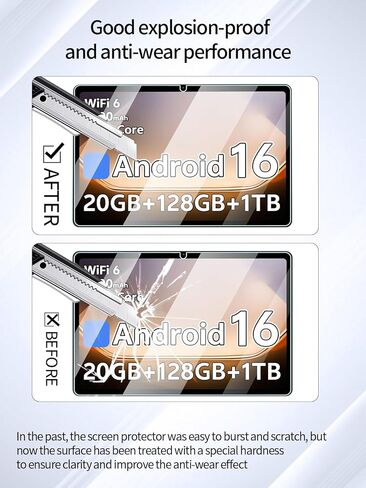 واقي شاشة لجهاز SHARECLOUD P10_T Android 16 مقاس 10.1 بوصة، مضاد للخدش بصلابة 9H حساسة للمس، حواف مستديرة 2.5D خالية من الفقاعات، سهل التركيب، عبوتان. in Kuwait