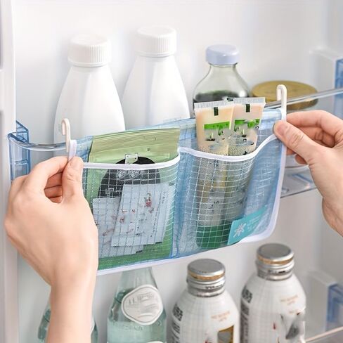 1P Refrigerator Storage Bag, Hanging Organizer for Fridge, Kitchen Storage Hanging Bag (White) in Saudi Arabia