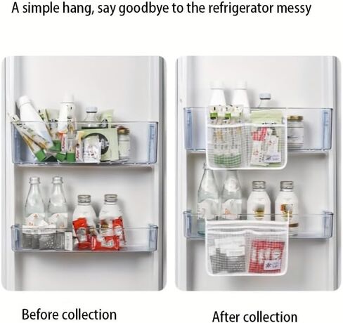 1P Refrigerator Storage Bag, Hanging Organizer for Fridge, Kitchen Storage Hanging Bag (White) in Saudi Arabia