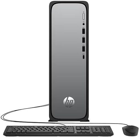 كمبيوتر سطح المكتب HP OmniDesk Slim، Intel Core i3-14100، ذاكرة الوصول العشوائي 8 جيجابايت، 256 جيجابايت SSD، Intel UHD Graphics 710، Windows 11 Home، Meteor Silver، S03-000 (2025) (متجدد) in Kuwait