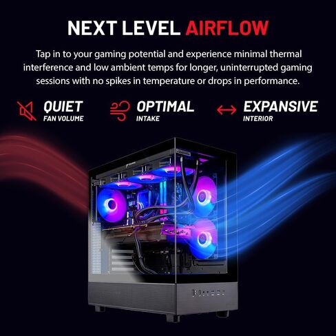 كمبيوتر سطح المكتب Skytech Gaming Azure 3، Intel Ultra 7 265K 3.9 جيجا هرتز(5.4 جيجا هرتز Turbo)، AMD RX 9060 XT 16 جيجا، 1 تيرابايت Gen4 NVMe SSD، 32 جيجا DDR5 RAM 5600 RGB، 850 وات Gold ATX 3 PSU، 360 مم ARGB AIO، Wi-Fi، Win 11 in Kuwait