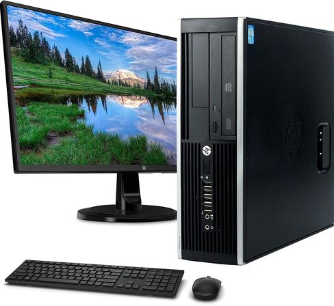 HP Elite 6300 Small Form Computer Desktop PC, Intel Core i5 3.2GHz Proccessor, 8GB Ram, 128GB M.2 SSD + 500GB HDD, WiFi&Bluetooth, Wireless Keyboard Mouse, 19-inch FHD Monitor, Windows 11(Renewed) in Kuwait