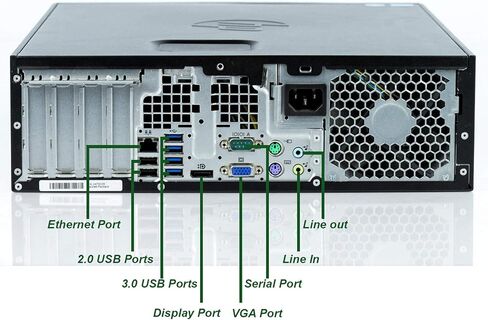 HP Elite 6300 Small Form Computer Desktop PC, Intel Core i5 3.2GHz Proccessor, 8GB Ram, 128GB M.2 SSD + 500GB HDD, WiFi&Bluetooth, Wireless Keyboard Mouse, 19-inch FHD Monitor, Windows 11(Renewed) in Kuwait