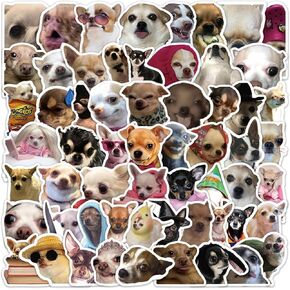 60PCS Funny Dog Meme Stickers, Cute Chihuahua Stickers for Journaling Laptop Scrapbook Water Bottles, Kawaii Animal Sticker Gift for Kids Adult Teens in Kuwait