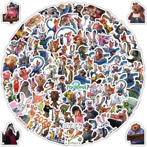 103 Pcs Anime Theme Stickers, Animals Cute Stickers, Movie Sticker Decorative Items Suitable for Phones, Tablets, Water Bottles, Refrigerators, Guitars, Scooters, Suitcases,and More in Kuwait