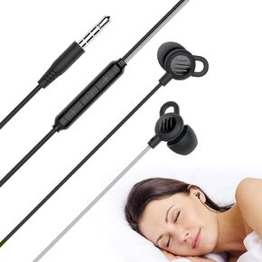 سماعات أذن سلكية للنوم من MEE audio SleepTones بقابس 3.5 ملم للنوم الجانبي مع سماعات أذن من السيليكون خفيفة الوزن ومنخفضة المستوى وسماعات رأس للنوم لتقليل الضوضاء مع ميكروفون مدمج وعناصر تحكم في مستوى الصوت in Kuwait