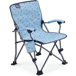 كرسي تخييم للأطفال كبير الحجم من Busy Bee مع حامل أكواب، كرسي أطفال عالي الظهر قابل للطي، مثالي للشاطئ والخارج، يدعم 150 رطلاً. in Kuwait