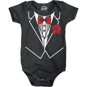 Crazy Dog T-Shirts Classic Tuxedo Baby Bodysuit Funny Sarcastic Suit Graphic Novelty Jumper for Infants in Kuwait