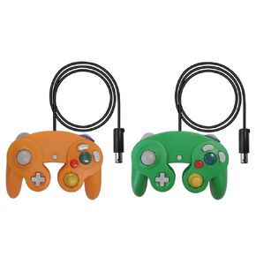 BGEHHCY New 2 Pack for GameCube Controller | Plug & Play for Wii | Ergonomic Design | Rumble On/Off - Orange and Green in Kuwait