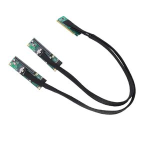 كابل محول PCIe 4.0 x16 إلى SFF 8654 x2، موسع منفصل PCIe 4.0 عالي الأداء مع وظيفة التوصيل والتشغيل، للوحات الأم للكمبيوتر in Kuwait