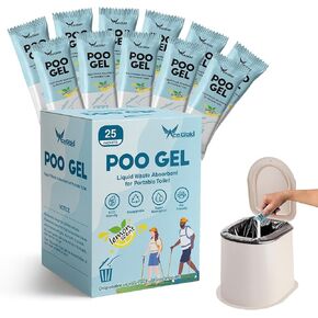 AceGold Portable Poo Gel, Portable Toilet Powder Gel, 25/60/100 Packets Poo Absorbent Gel, Outdoor Camping and Hiking Toilet Gel Powder in Saudi Arabia