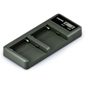 Tilta NP-F550 L-Series Battery Charger Kit, High Capacity 3500mAh Power Solution | Compatible with NP-F L-Series Accessories | Durable Safety Certified Design, 2 Batteries - Green in Kuwait