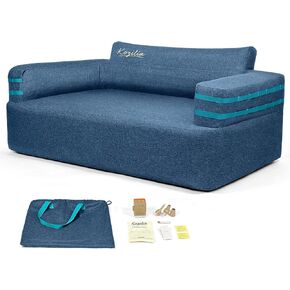 Portable Inflatable Sofa with Built-in Pump - Quick Inflation Comfortable and Durable Blow Up Loveseat for Indoor & Outdoor, Living Room, Camping, Apartment, Dorm in Saudi Arabia