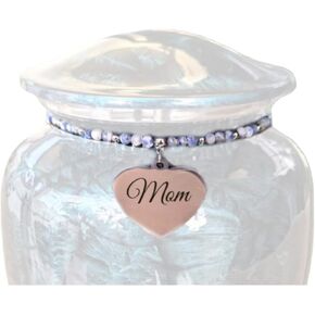 Handmade Beads with Engraved Heart Charm for Small, Medium and Large Urns in Saudi Arabia
