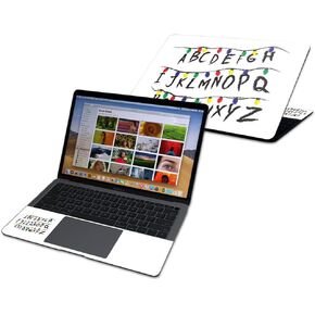MightySkins Skin Compatible with Apple MacBook Air 13" (2020-2018) - Stranger Alphabet | Protective and Unique Vinyl Decal wrap Cover | Easy to Apply, Remove, and Change Styles | Made in The USA in Kuwait