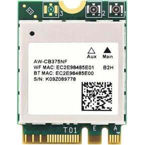 AW-CB375NF لاسلكي ثنائي النطاق NIC 2.4G/5 جيجا هرتز ثنائي النطاق WiFi 5 بلوتوث 5.0، RTL8822CE-CG Core @XYGStudy (Wireless-AW-CB375NF) in Saudi Arabia