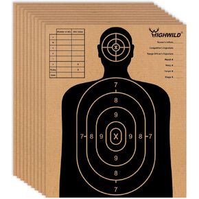 Highwild Paper Shooting Targets Silhouette Cardboard Targets for Shooting, Torso Paper Targets - ISPC/USPSA/IDPA in Saudi Arabia