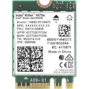 بطاقة Killer Wi-Fi 6E AX1675x Tri Band AX210 M.2 2230 Bluetooth 5.3 WiFi (حزمة واحدة) in Kuwait