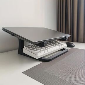 Laptop Stand for Desk, Laptop Riser ABS Detachable Portable Notebook Holder for 10-15.6"Laptops, Computer - Black in Saudi Arabia