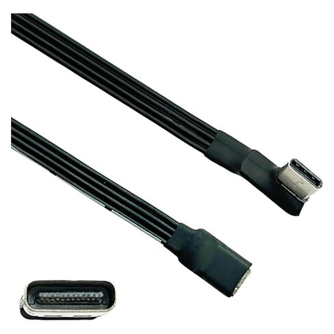 كابل شحن USpB C 90 DeGrrie USpB C كابل ذكر إلى أنثى نقل البيانات 480 ميجابت في الثانية كابل شحن USpB C مسطح لأجهزة الكمبيوتر المحمول 896C in Kuwait