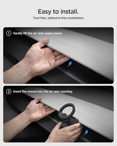 Spigen Tesla Air Vent Magsafe Mount [Upgraded Magnets & Optimized for FSD] Tesla Accessories Magnetic Phone Mount for 2025 2026 Model Y Juniper & 2024+ Model 3 Highland Standard & Premium in Kuwait