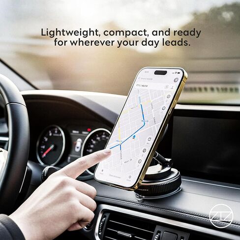 Heavy Duty Magnetic Phone Holder Vacuum Suction Mount Foldable, 360° Adjustable, Car/Office/Gym - Dashboard, Windshield, Window, Mirror, Universal Mount - Magsafe Compatible, iPhone, Samsung, Pixel in Saudi Arabia