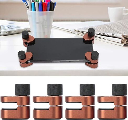 Phone Screen Clamp Adjustable Fixture Clip 4Pcs Multifunctional Screen Fixing Tool for Mobile Phone Tablet Repair Iron Material Durable Safe Rubber Padding in Saudi Arabia