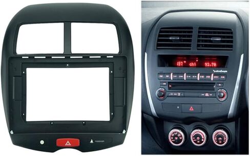 Fits for Mitsubishi ASX Peugeot 4008 Cirroen C4 Mitsubishi RVR Outlander Sport Car Radio Stereo Fascia Frame Double DIN 10.1 inch Dash Installation Mounting Kit in Saudi Arabia