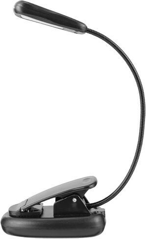 VANZACK LED Clip Reading Light with 9 Adjustable Brightness Levels, Rechargeable USB Book Light, Single Arm LED Lamp for Bedroom and Dormitory Use in Kuwait