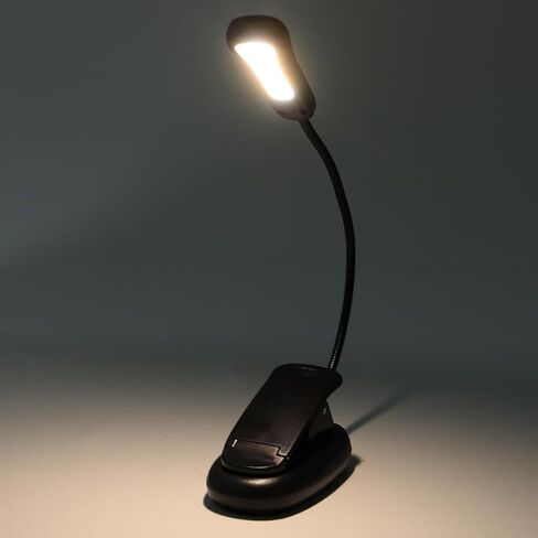 VANZACK LED Clip Reading Light with 9 Adjustable Brightness Levels, Rechargeable USB Book Light, Single Arm LED Lamp for Bedroom and Dormitory Use in Kuwait