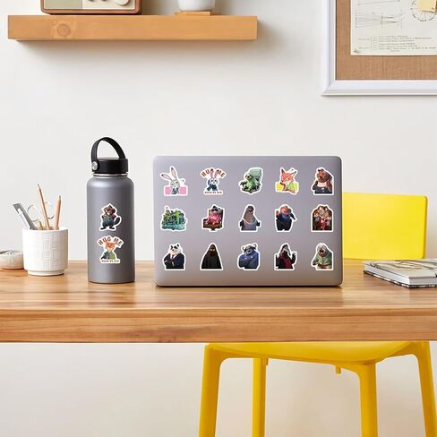103 Pcs Anime Theme Stickers, Animals Cute Stickers, Movie Sticker Decorative Items Suitable for Phones, Tablets, Water Bottles, Refrigerators, Guitars, Scooters, Suitcases,and More in Kuwait