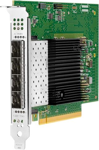 HPE Intel E810-XXVDA4 Ethernet 10/25GB 4-Port SFP28 Adapter for HPE (P08458-B21) - PCI Express 4.0 x16-3.13 GB/s Data Transfer Rate - 4 Port(s) - Optical Fiber - 25GBase-X - SFP28 - Plug-in Card in Saudi Arabia