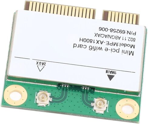 بطاقة واي فاي Bewinner AX1800H 1800 ميجابت في الثانية، نطاقات 2.4 جيجا و5 جيجا، معدل لاسلكي 574 ميجابت في الثانية و1200 ميجابت في الثانية، MU MIMO، Mini PCIe، متوافقة مع الكمبيوتر المحمول، سطح المكتب، الكمبيوتر اللوحي والمزيد in Kuwait