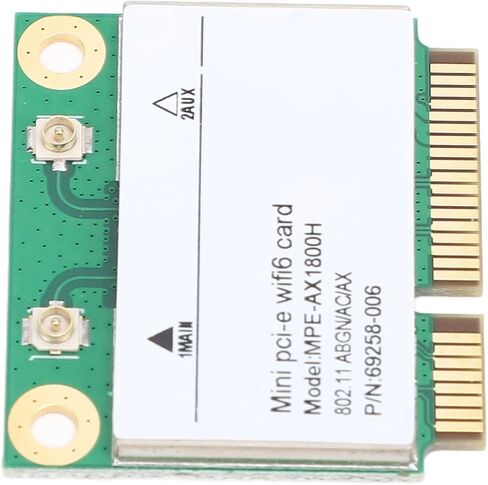 بطاقة واي فاي Bewinner AX1800H 1800 ميجابت في الثانية، نطاقات 2.4 جيجا و5 جيجا، معدل لاسلكي 574 ميجابت في الثانية و1200 ميجابت في الثانية، MU MIMO، Mini PCIe، متوافقة مع الكمبيوتر المحمول، سطح المكتب، الكمبيوتر اللوحي والمزيد in Kuwait
