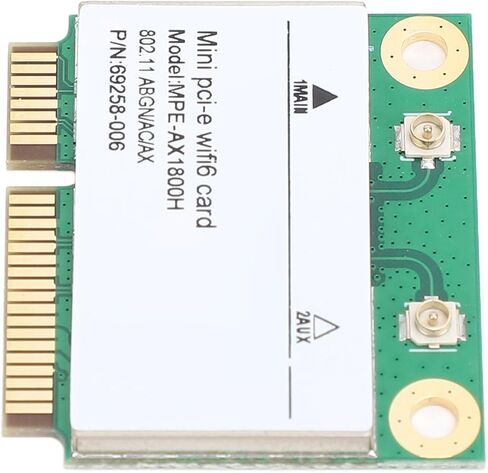 بطاقة واي فاي Bewinner AX1800H 1800 ميجابت في الثانية، نطاقات 2.4 جيجا و5 جيجا، معدل لاسلكي 574 ميجابت في الثانية و1200 ميجابت في الثانية، MU MIMO، Mini PCIe، متوافقة مع الكمبيوتر المحمول، سطح المكتب، الكمبيوتر اللوحي والمزيد in Kuwait