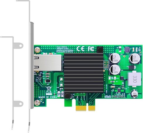 GLOTRENDS ST7225 PoE+ Network Card with AVB/TSN Function, Gigabit Ethernet RJ45 LAN Port, PCIE 2.1 X1 Interface, Regular & Low Profile Bracket in Saudi Arabia