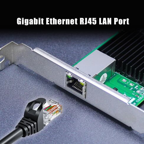 GLOTRENDS ST7225 PoE+ Network Card with AVB/TSN Function, Gigabit Ethernet RJ45 LAN Port, PCIE 2.1 X1 Interface, Regular & Low Profile Bracket in Saudi Arabia
