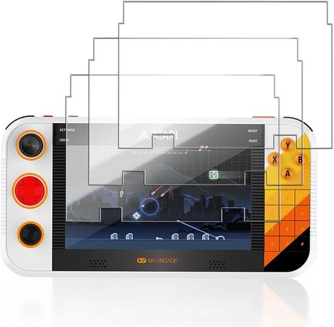 3 Pack Screen Protector for My Arcade Atari Gamestation Go Handheld Game Console, 9H Hardness Tempered Glass for My Arcade Atari Gamestation Go,Anti-Scratch, HD Clarity,Bubble Free in Saudi Arabia