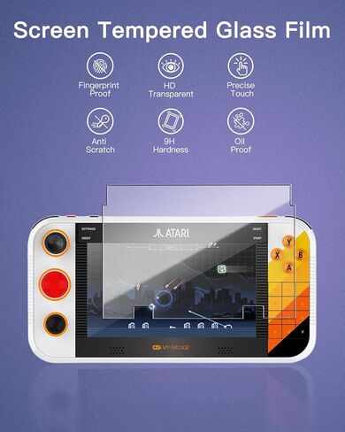 3 Pack Screen Protector for My Arcade Atari Gamestation Go Handheld Game Console, 9H Hardness Tempered Glass for My Arcade Atari Gamestation Go,Anti-Scratch, HD Clarity,Bubble Free in Saudi Arabia