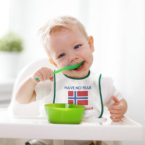 Toddler & Baby Bibs Burp Cloths Have No Fear Have No Fear The Norwegian is Here Cotton Baby Items for Baby Girl & Boy White Blue Design Only in Kuwait