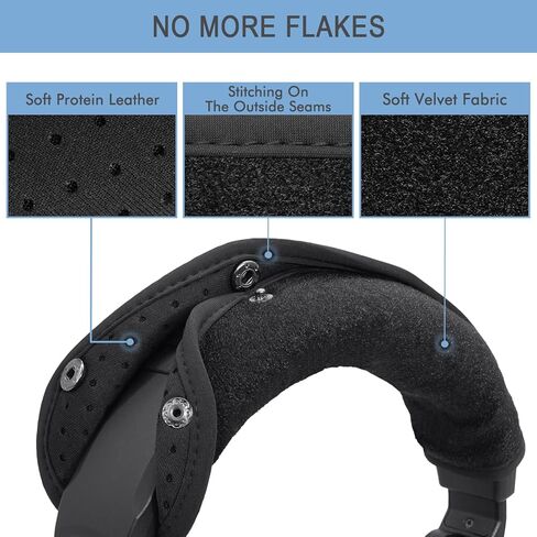غطاء رأس واقي GEVO لسماعات Sennheiser HD280 / HD 280 Pro / HD300 / HD 300 Pro / HMD280 Pro / HMD281 Pro، لا مزيد من الجلد المتقشر، سهل التركيب، لا حاجة لأي أداة | أسود in Kuwait