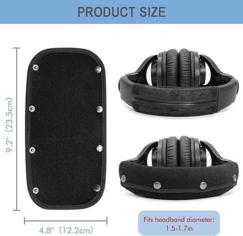 غطاء رأس واقي GEVO لسماعات Sennheiser HD280 / HD 280 Pro / HD300 / HD 300 Pro / HMD280 Pro / HMD281 Pro، لا مزيد من الجلد المتقشر، سهل التركيب، لا حاجة لأي أداة | أسود in Kuwait