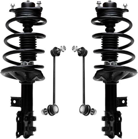 Detroit Axle - Front Struts Sway Bars for Ford 2015-2022 Transit-150 Transit-250 Transit-350, 2 Struts with Coil Spring Assembly 2 Sway Bar Links 2016 2017 2018 2019 2020 2021 Suspension Replacement in Saudi Arabia