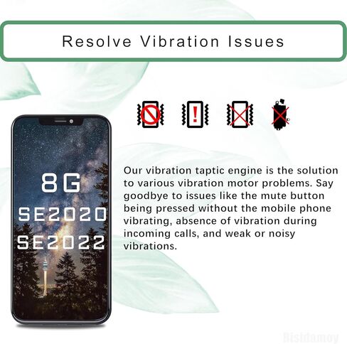 iPhone 8/SE محرك الاهتزاز استبدال محرك Taptic مع طقم إصلاح أداة الإصلاح لـ A1863 A1905 A1906 in Saudi Arabia